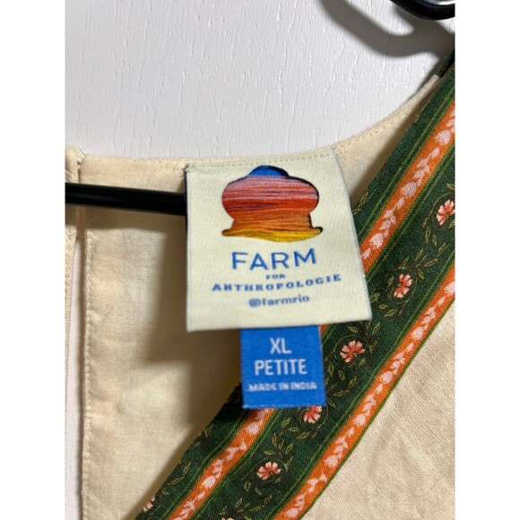 Farm Rio x Anthropologie Palm V-Neck Midi Dress Petite XL Retail $258 - Picture 4 of 8